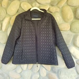 NWOT Lands' End Black Quilted Jacket Women's Large | Light Spring Jacket Refresh